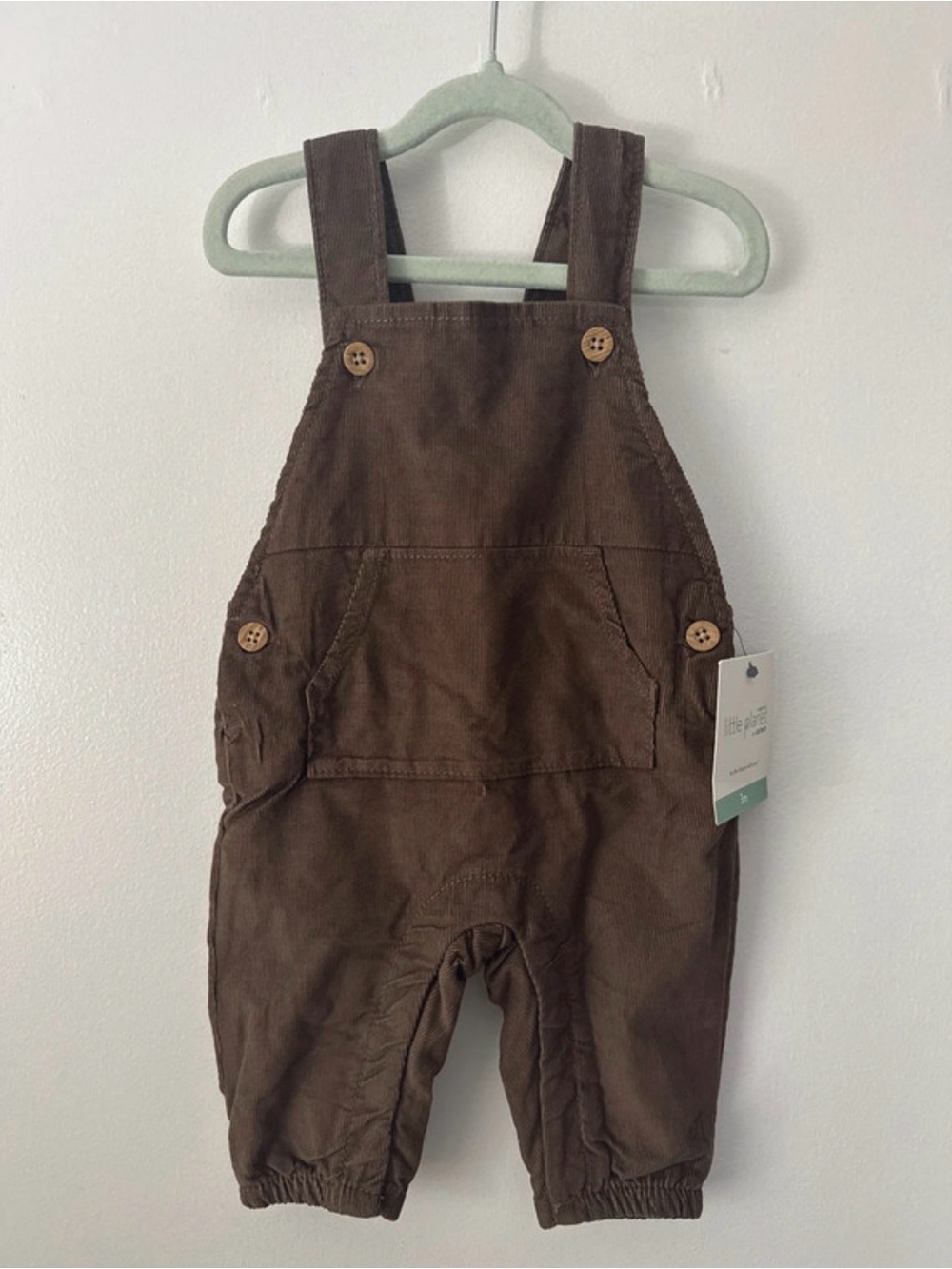 Brown Corduroy Baby Overalls